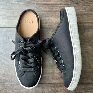 UGG Cas Slide Mule Sneakers - Women's Size: 6 - Black Canvas Lace-Up Shoes